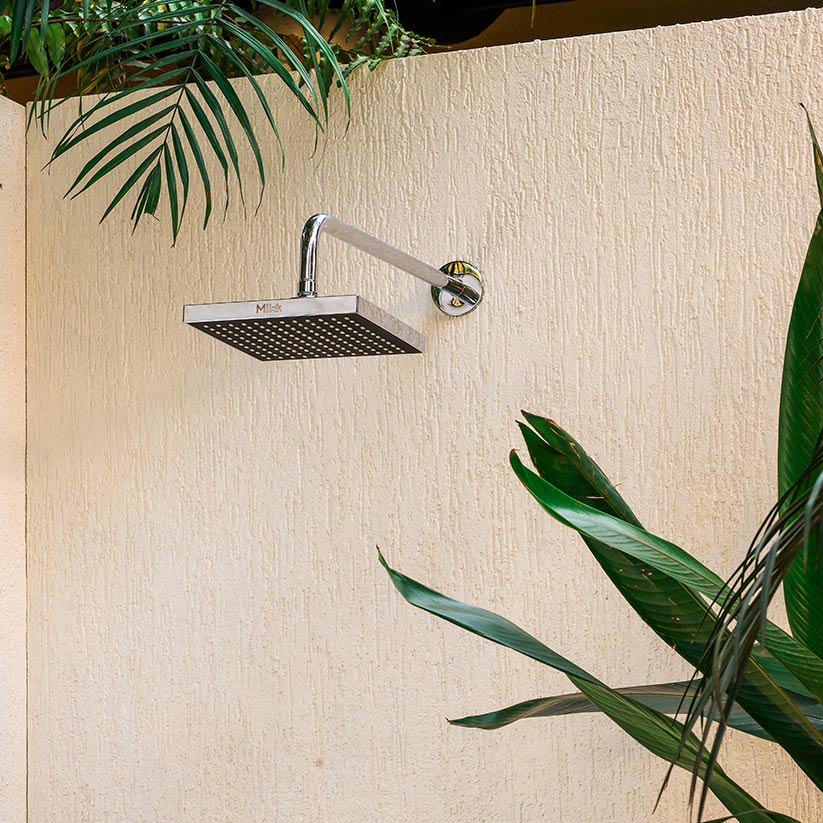 Mila Matte Rain Shower, 200 * 200mm, Shower Head surface with Chrome Rain Shower Head, MSXX0306CM, Single Function